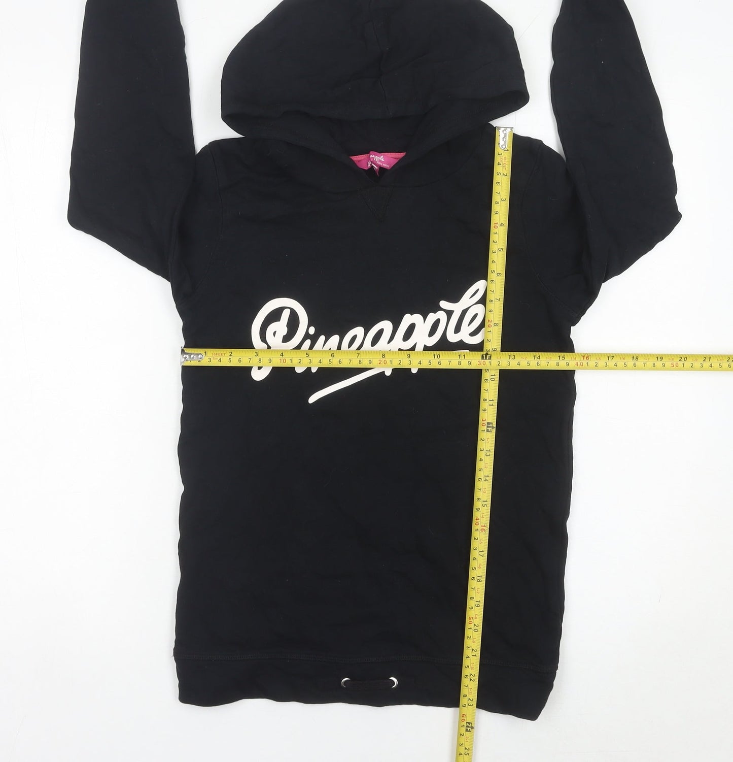 Pineapple Girls Black Hoodie 11-12 Years Pullover Dance Logo Sweatshirt