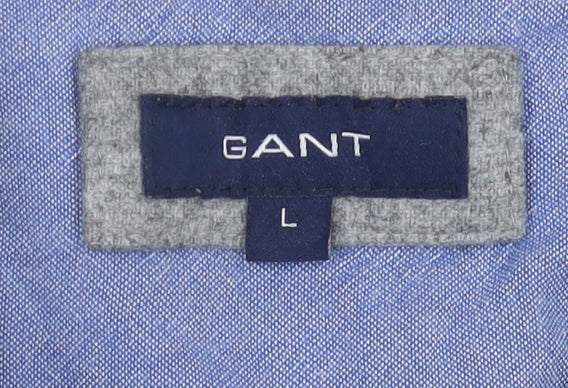 Gant Men’s Green Long Sleeve Cotton Polo Shirt L Rugby Style