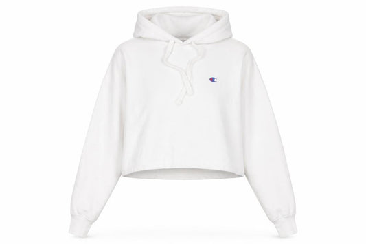 Womens UK XS Regular Champion White Pullover Hoodie