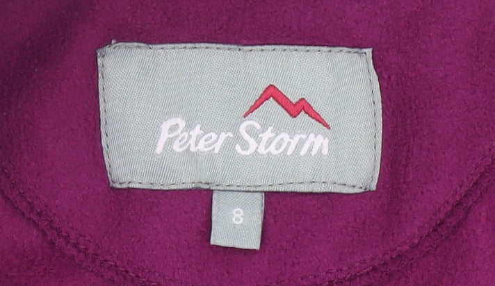 Peter Storm Women’s Purple Fleece Jacket Size 8 Full Zip Outdoor