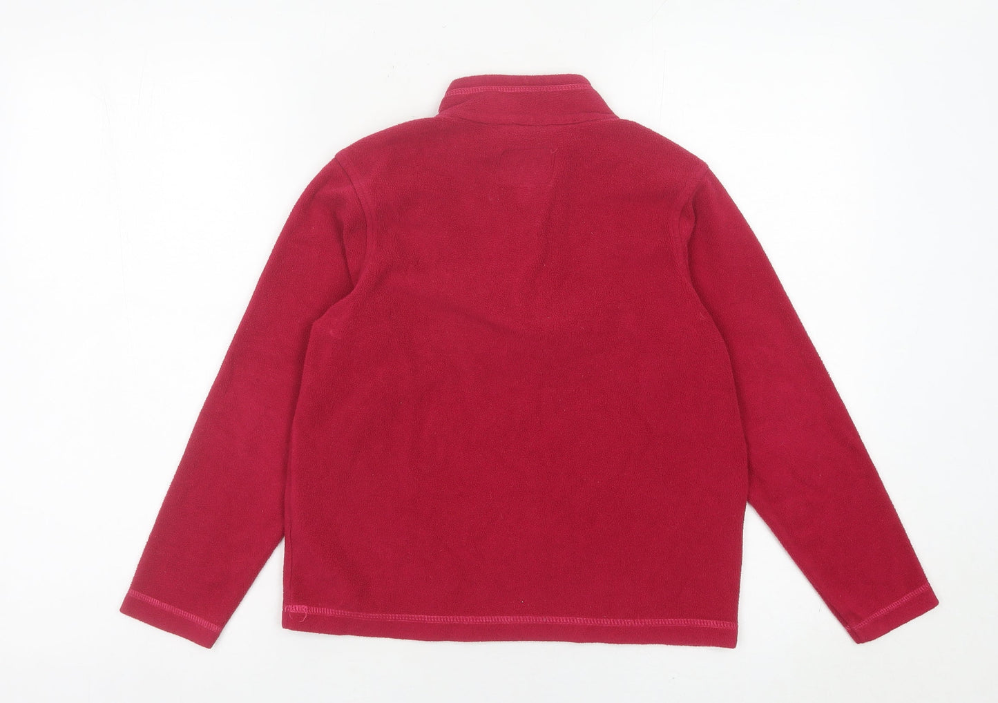 Regatta Girls Red Fleece Sweatshirt 11-12Y 1/4 Zip Outdoor Pullover