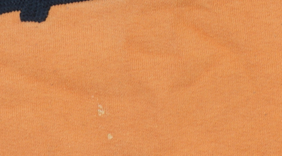Superdry Mens Orange Green Hoodie Pullover Medium Logo Print