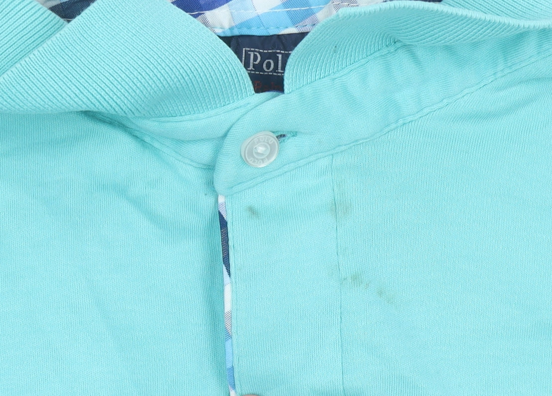 Ralph Lauren Men’s Blue Polo Shirt Size M Cotton Short Sleeve