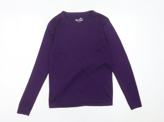 Peter Storm Girls Purple Long Sleeve Basic T-Shirt Age 13 Years
