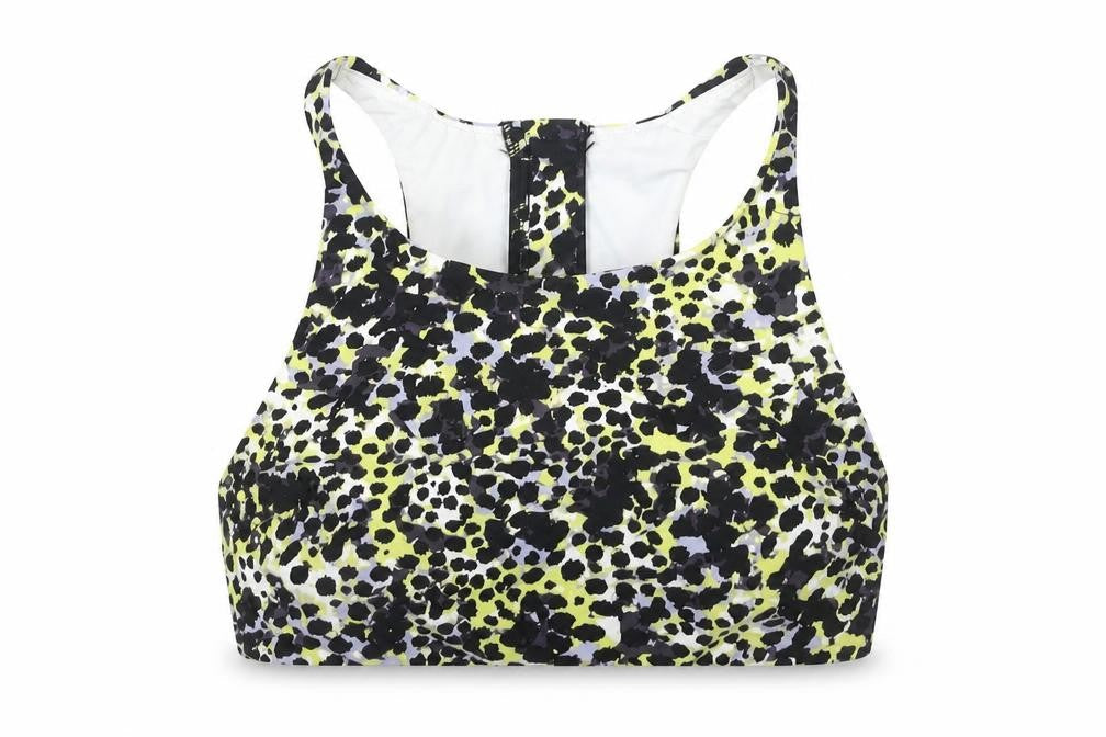 Front view of Next women’s multicoloured sports bra uk 16 racerback zip front