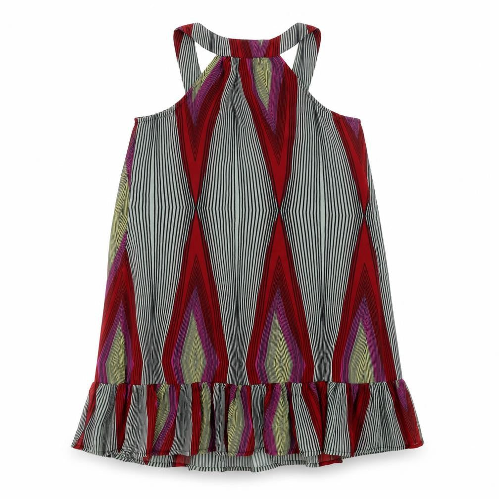 Front view of Evie Women’s Multicoloured Geometric Shift Dress, size UK 10