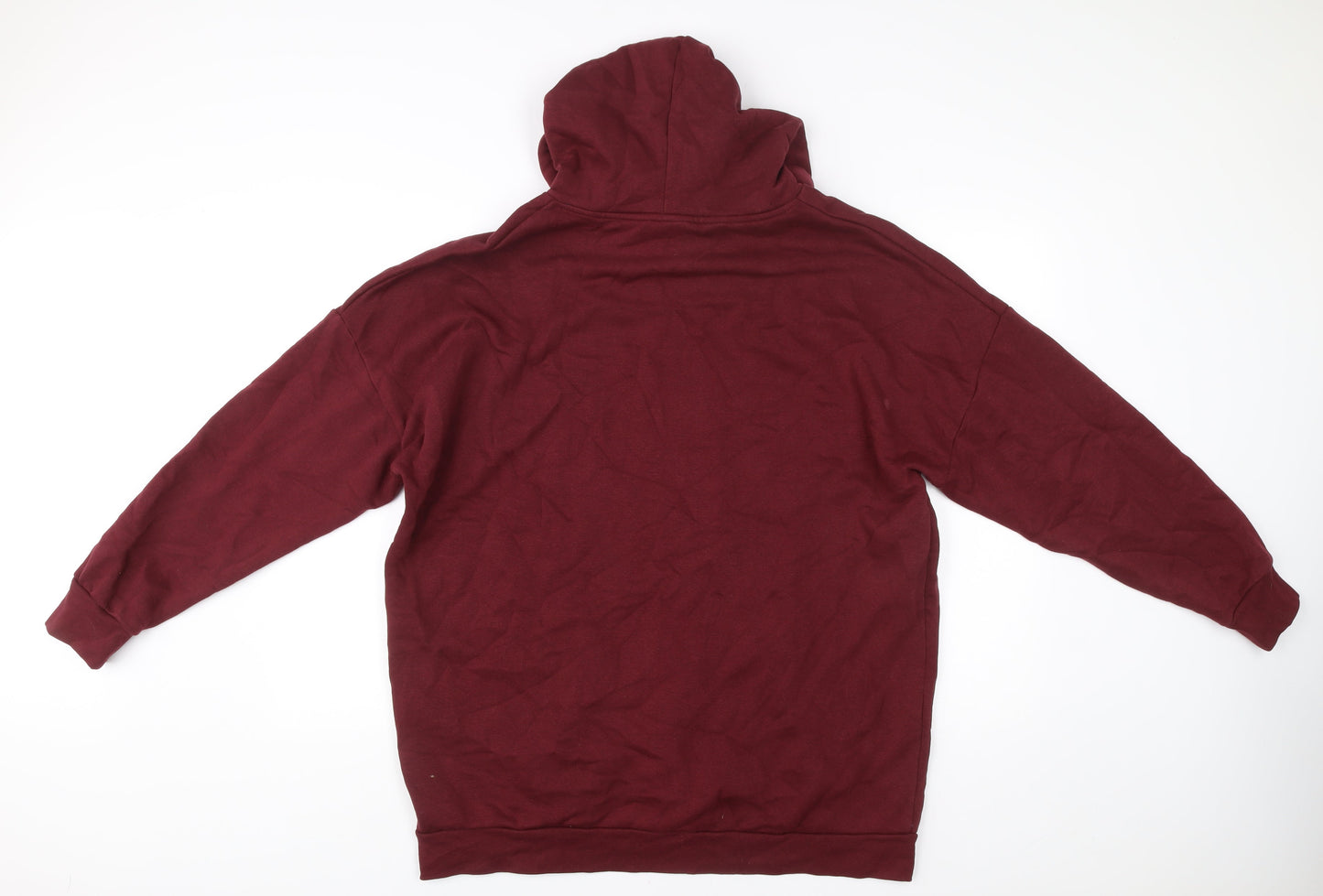 Bench Womens Red Pullover Hoodie Size 14 L Cotton Blend Logo
