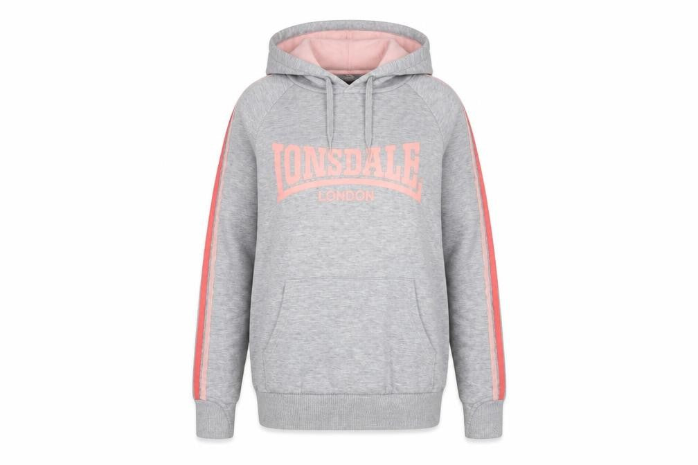 Lonsdale Teens Grey Pullover Hoodie Size 8 Logo Sportswear