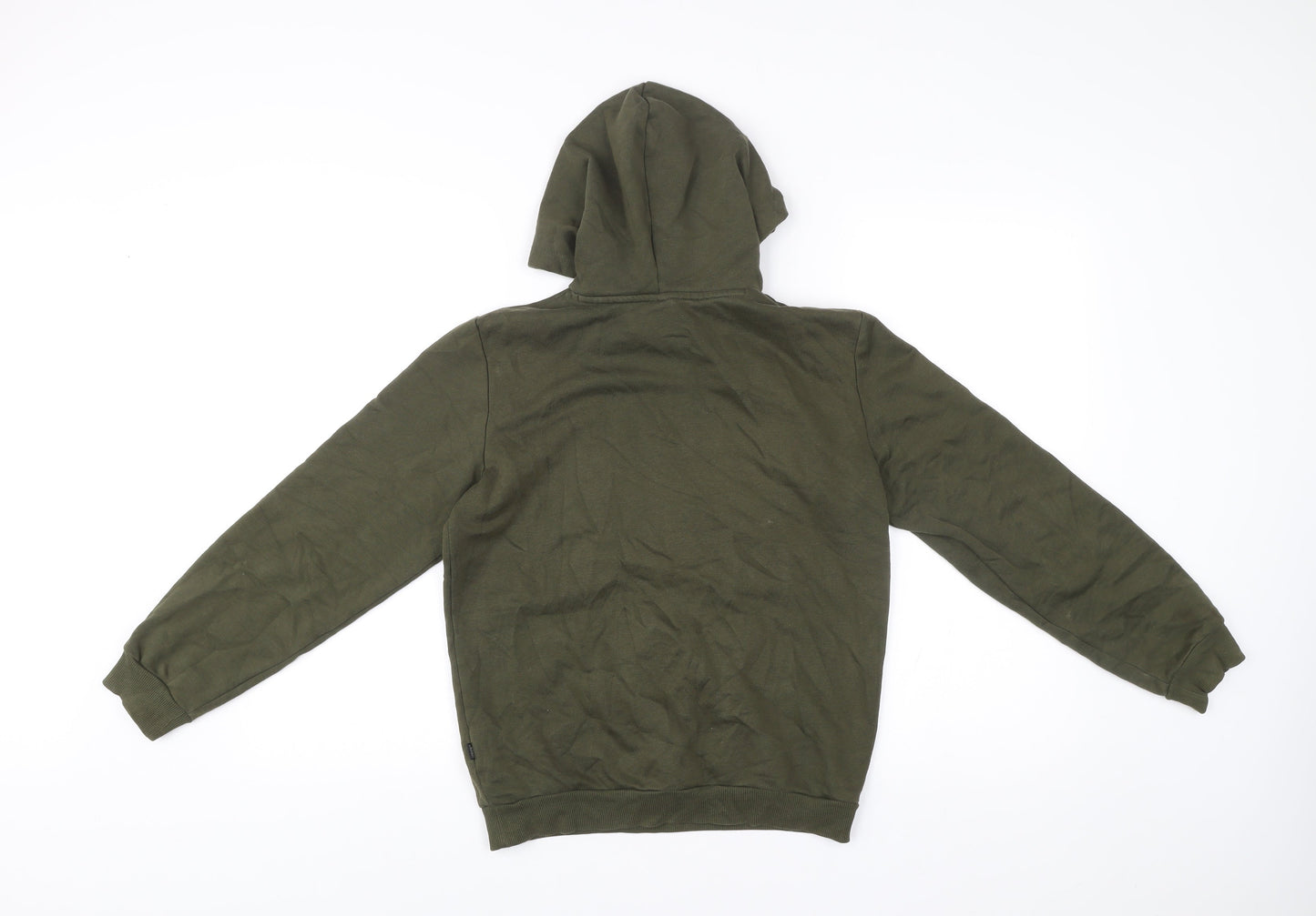 Puma Boys Green Pullover Hoodie 11-12 Years Logo Sports Casual