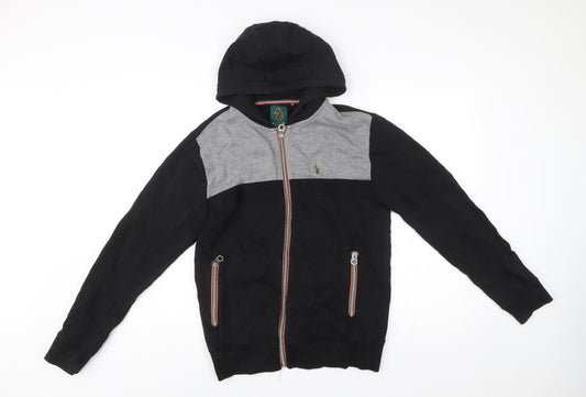 Luke Sport Men’s Black Grey Full Zip Hoodie Size S Cotton
