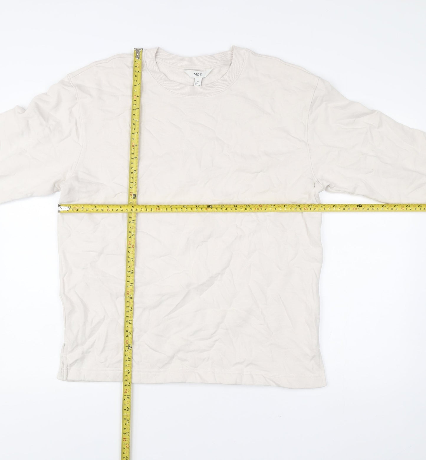 Marks and Spencer Men’s Ivory M Pullover Sweatshirt Regular Fit