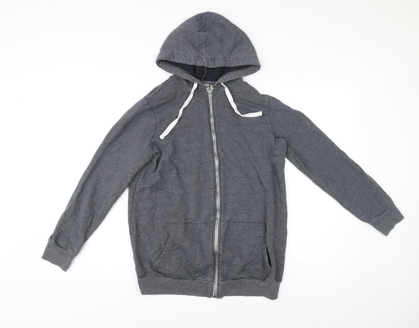 ASOS Women’s Grey Full Zip Hoodie Size 8 Regular Fit Casual