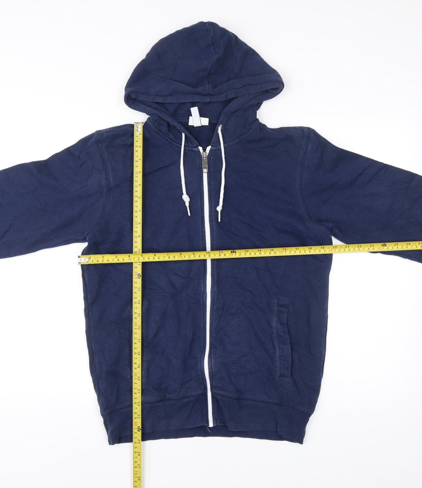 Adidas NEO Men’s Blue Full Zip Hoodie Size M Cotton Blend
