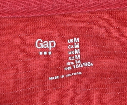 Gap Men’s Red 1/4 Zip Mock Neck Sweatshirt Size M Cotton