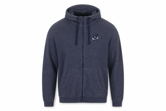 Mens UK M Regular Nike Blue Full Zip Hoodie