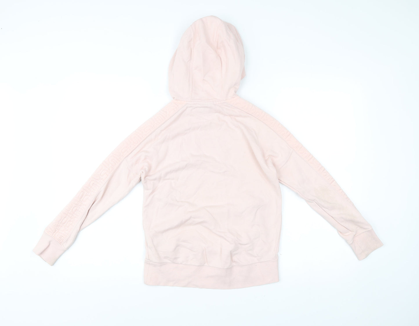 Nike Girls Pink Pullover Hoodie Sweatshirt Logo Print Size 11 Years