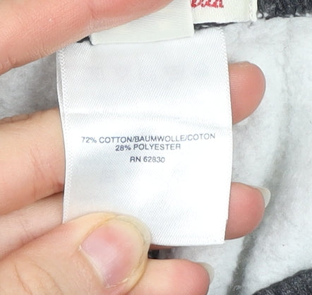 Lands' End Mens Grey M Sweatpants Joggers Cotton Blend Fleece