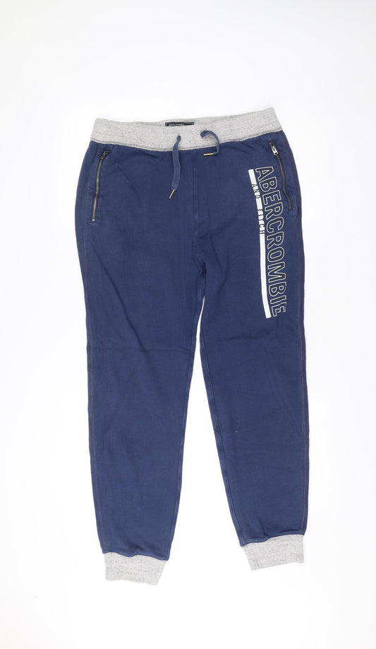 Abercrombie & Fitch Men’s Blue Jogger Sweatpants Size M Cotton