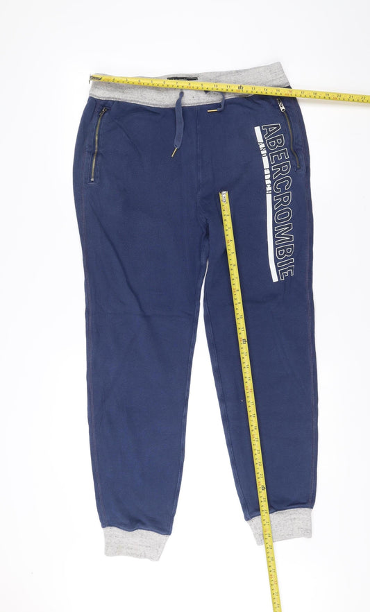 Abercrombie & Fitch Men’s Blue Jogger Sweatpants Size M Cotton