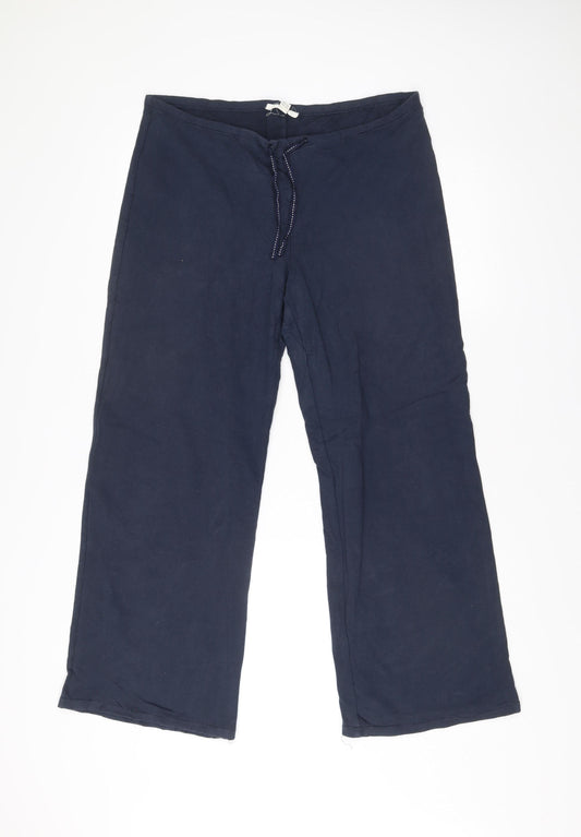 Vanessa Scott Women’s Blue Size 12 Regular Stretch Cotton Trousers