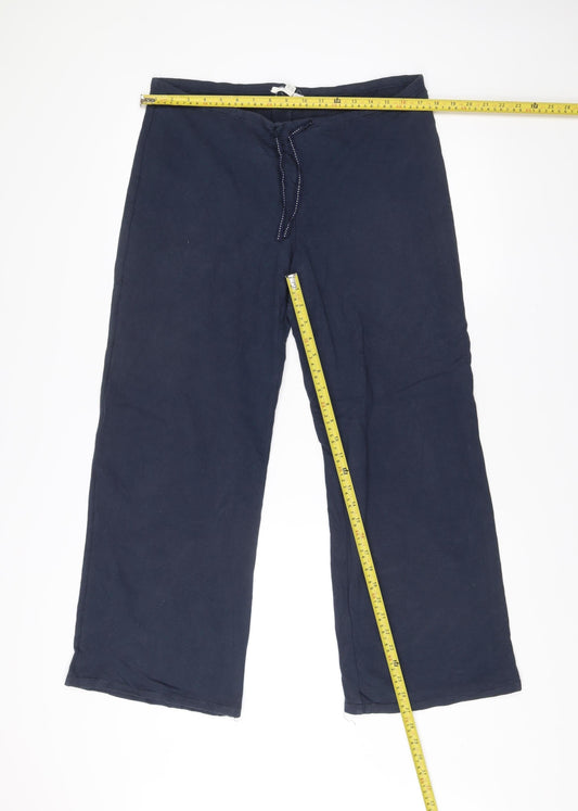 Vanessa Scott Women’s Blue Size 12 Regular Stretch Cotton Trousers
