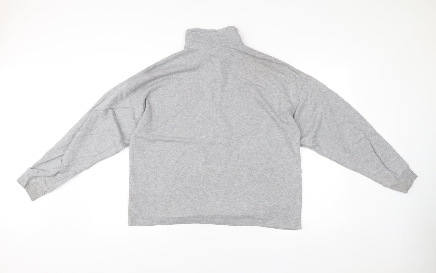 ASOS DESIGN Women Grey Size 8 Pullover Sweatshirt 1/4 Zip Logo