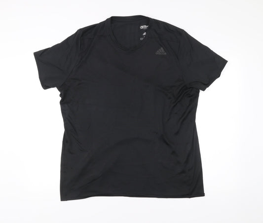 Adidas Mens Black XL ClimaCool Running T-Shirt Short Sleeve