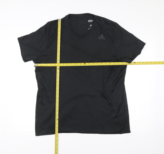 Adidas Mens Black XL ClimaCool Running T-Shirt Short Sleeve