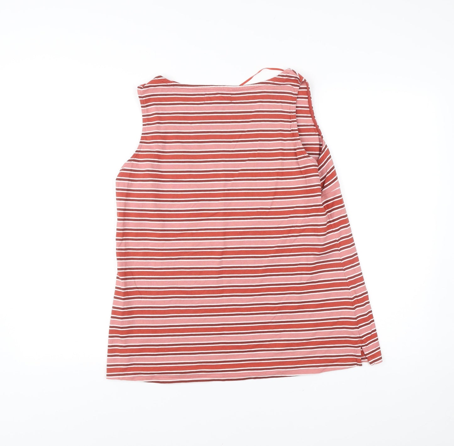 Seasalt Womens Red Striped Organic Cotton Tank Top UK16