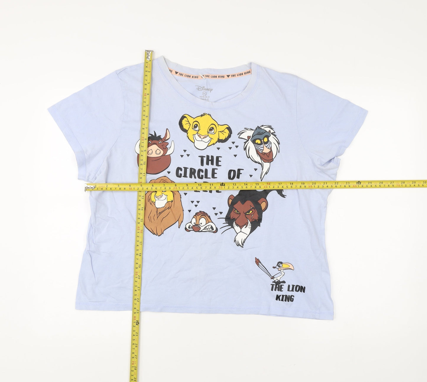 Disney Lion King Women’s Blue XL Graphic T-Shirt Short Sleeve
