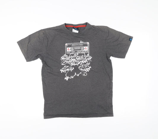 Dare 2B Mens Grey Music Cassette Graphic T-Shirt Size S Cotton Blend