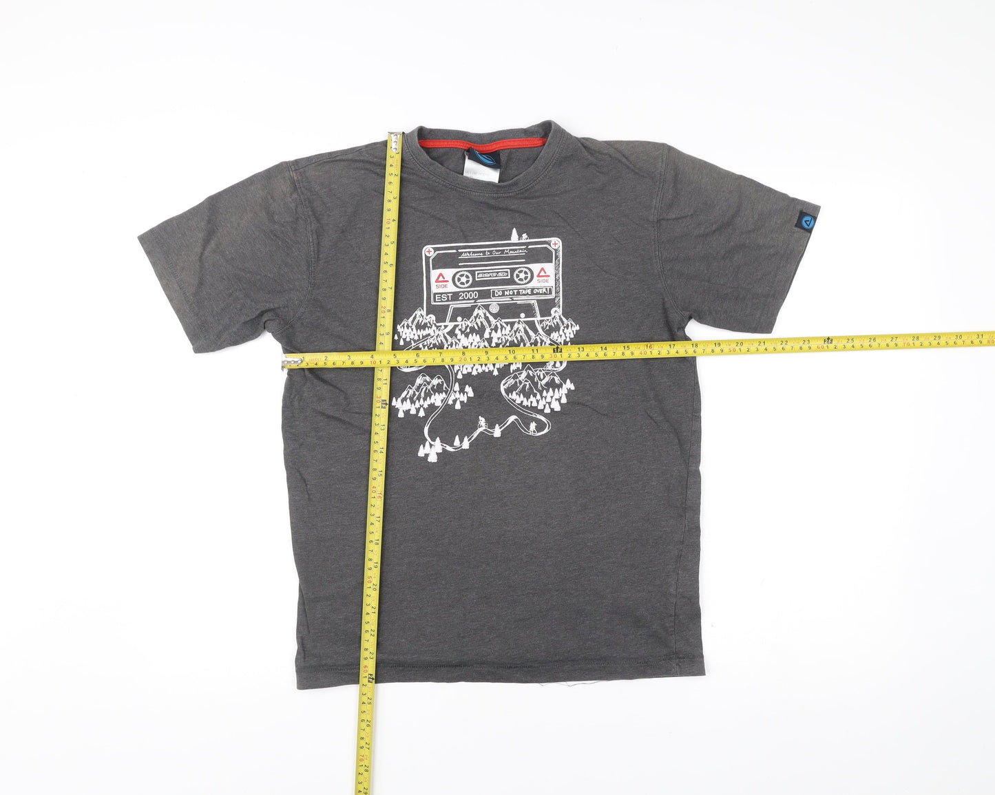 Dare 2B Mens Grey Music Cassette Graphic T-Shirt Size S Cotton Blend