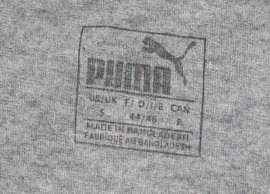Puma Men's Grey Small Crew Neck Short Sleeve Sports Logo T-Shirt