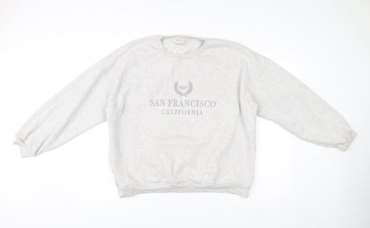 Kaiia Womens Grey Pullover Sweatshirt Size 12 San Francisco Logo