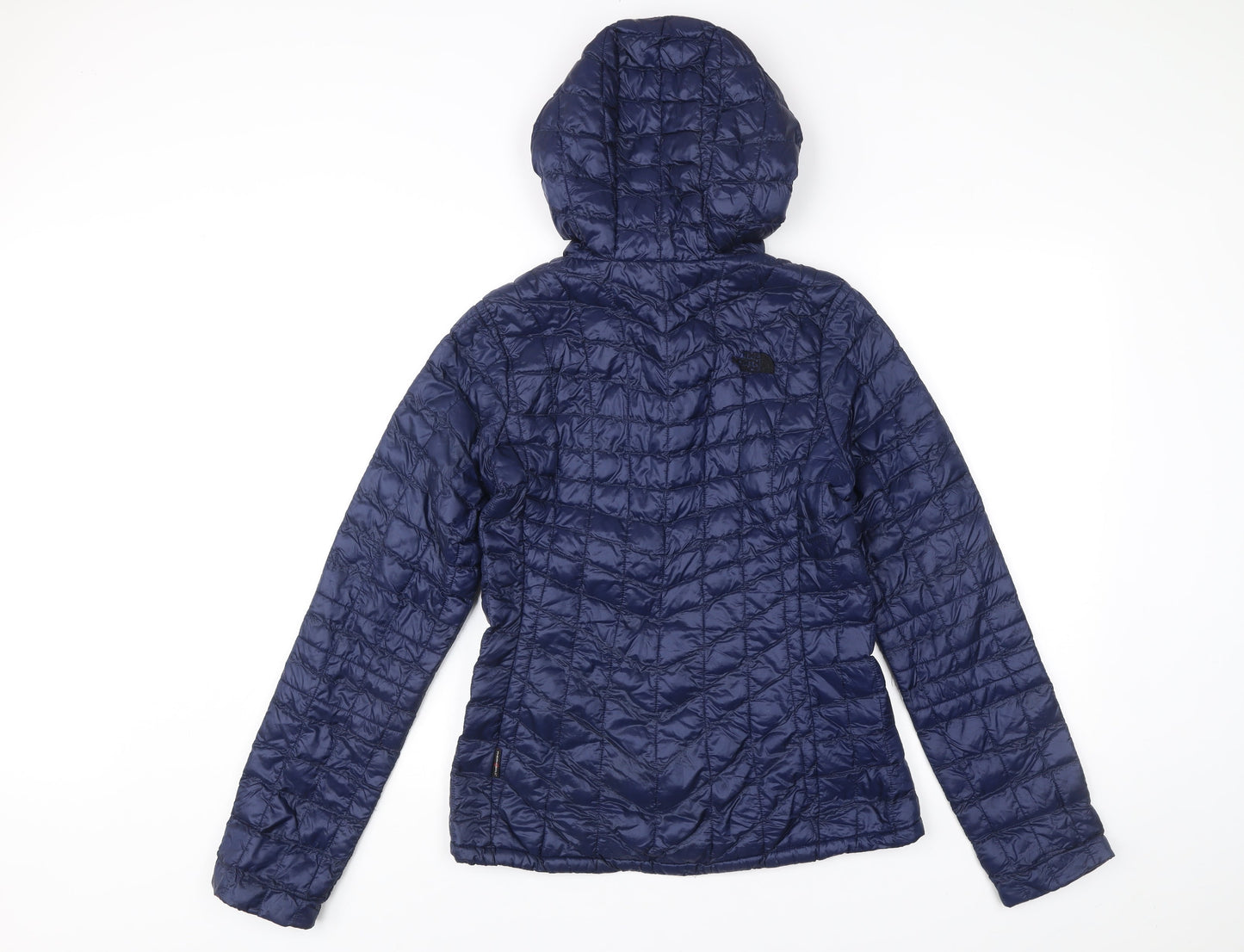 The North Face Womens Blue Medium Quilted Hooded Puffer Jacket