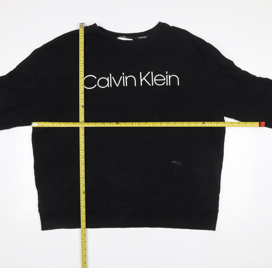 Calvin Klein Men's Black 3XLT Logo Pullover Sweatshirt