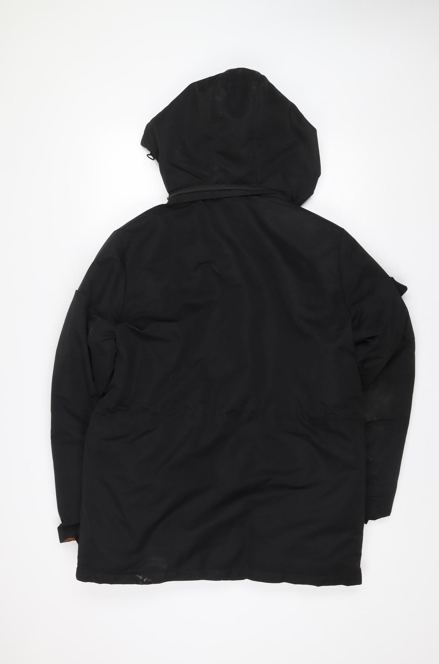 Lee Cooper Mens Black Polyester Hooded Parka Jacket Size M