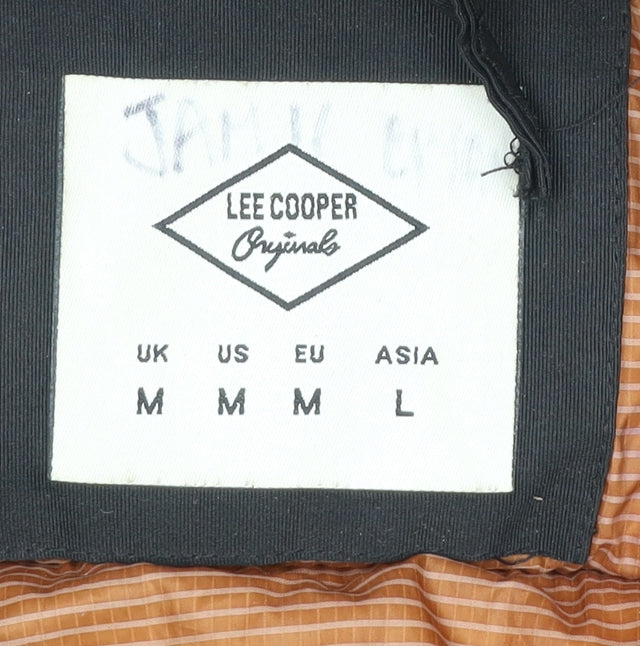 Lee Cooper Mens Black Polyester Hooded Parka Jacket Size M