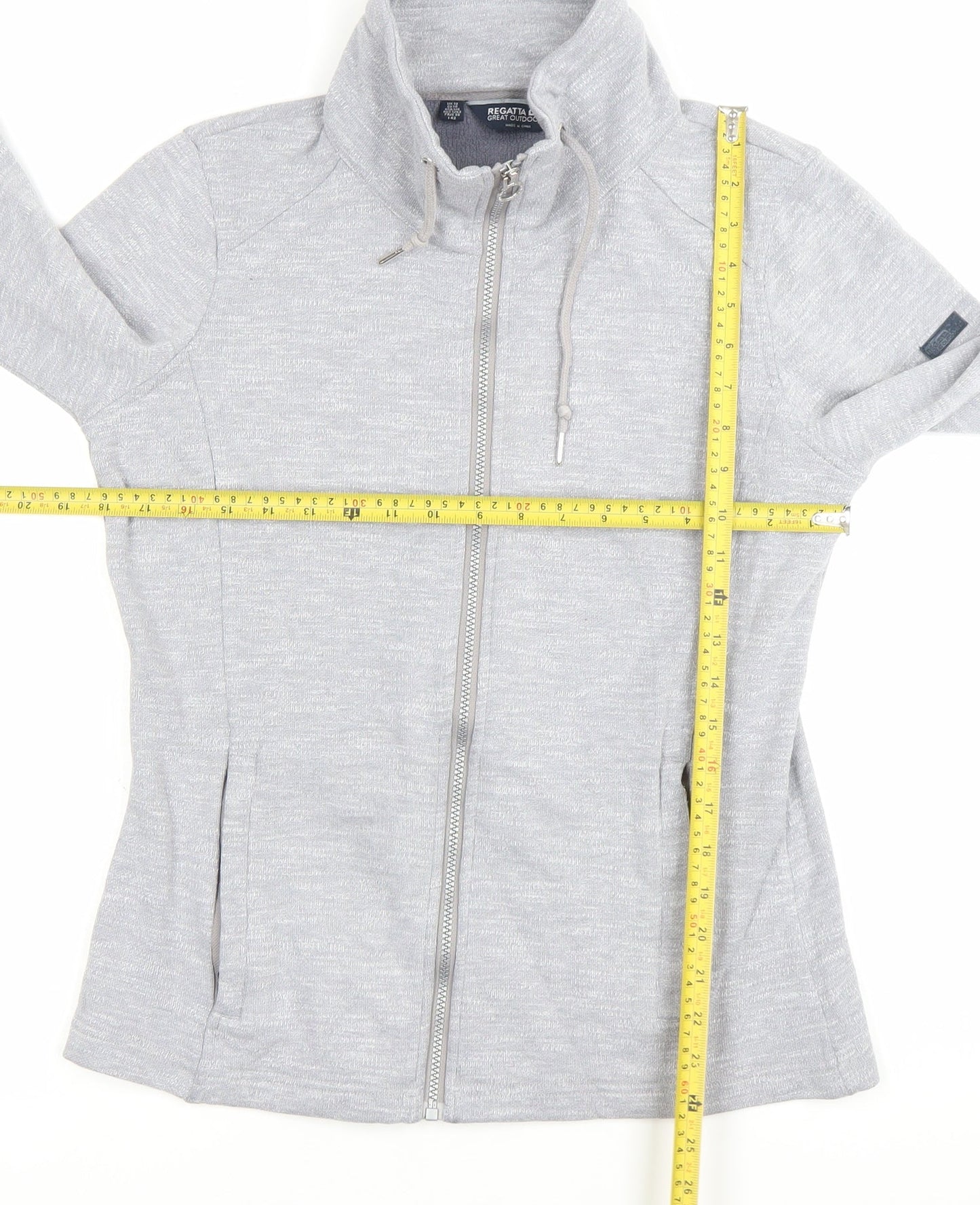 Regatta Womens Grey Full Zip Hoodie Sweatshirt Size 14 Outdoor Jacket