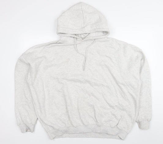 PrettyLittleThing Women’s Grey Hoodie Size L Chill Club Pullover