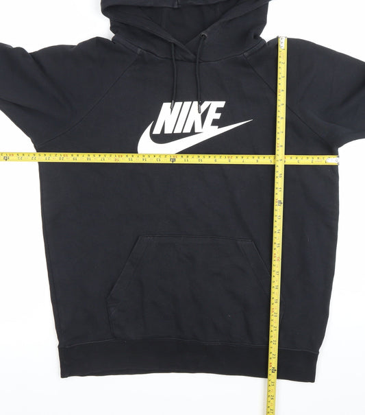 Nike Men's Black Pullover Hoodie M Logo Sportswear Fleece