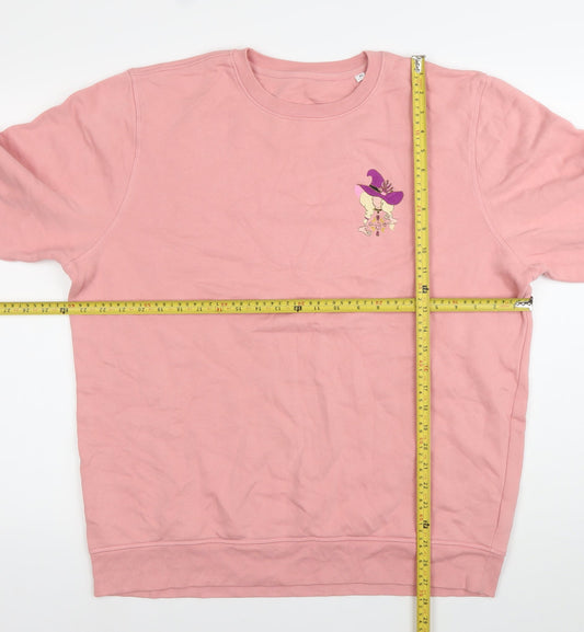 The Color of Space Womens Pink XL Sweatshirt Cotton Blend