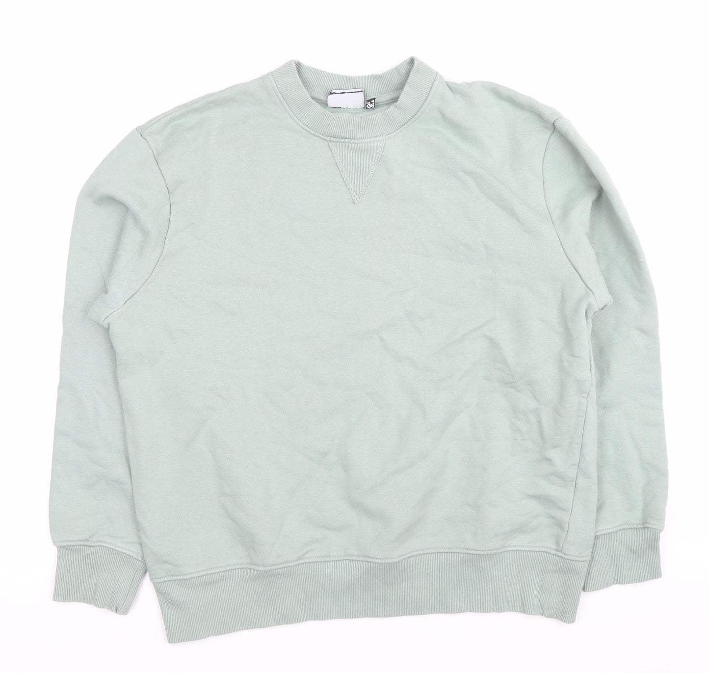 ASOS DESIGN Men’s Green Pullover Sweatshirt Size M Crew Neck