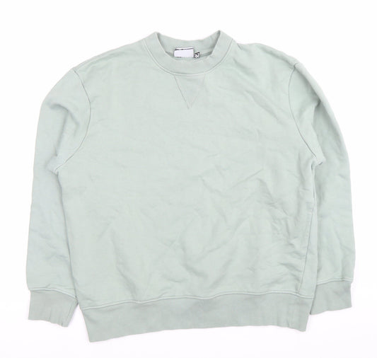 ASOS DESIGN Men’s Green Pullover Sweatshirt Size M Crew Neck