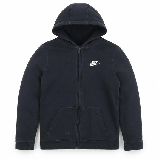 Nike Boys Black Full Zip Hoodie XL 158-170cm Standard Fit Logo