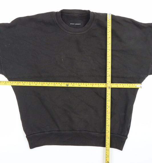 Spirit Jersey Womens Black Los Angeles Sweatshirt XS Cotton Crew Neck
