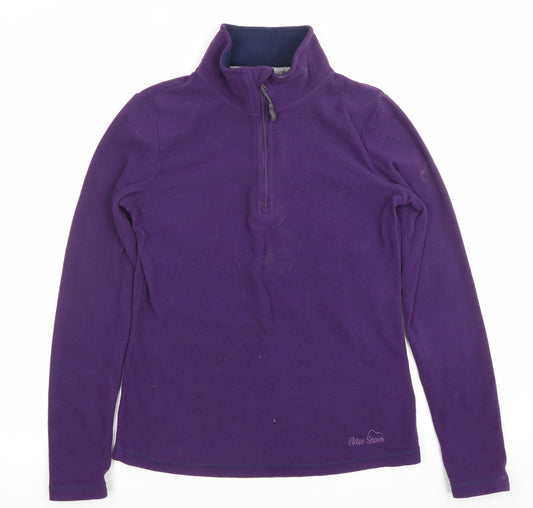 Peter Storm Women’s Purple Fleece Sweatshirt Size 8 Half Zip Outdoor