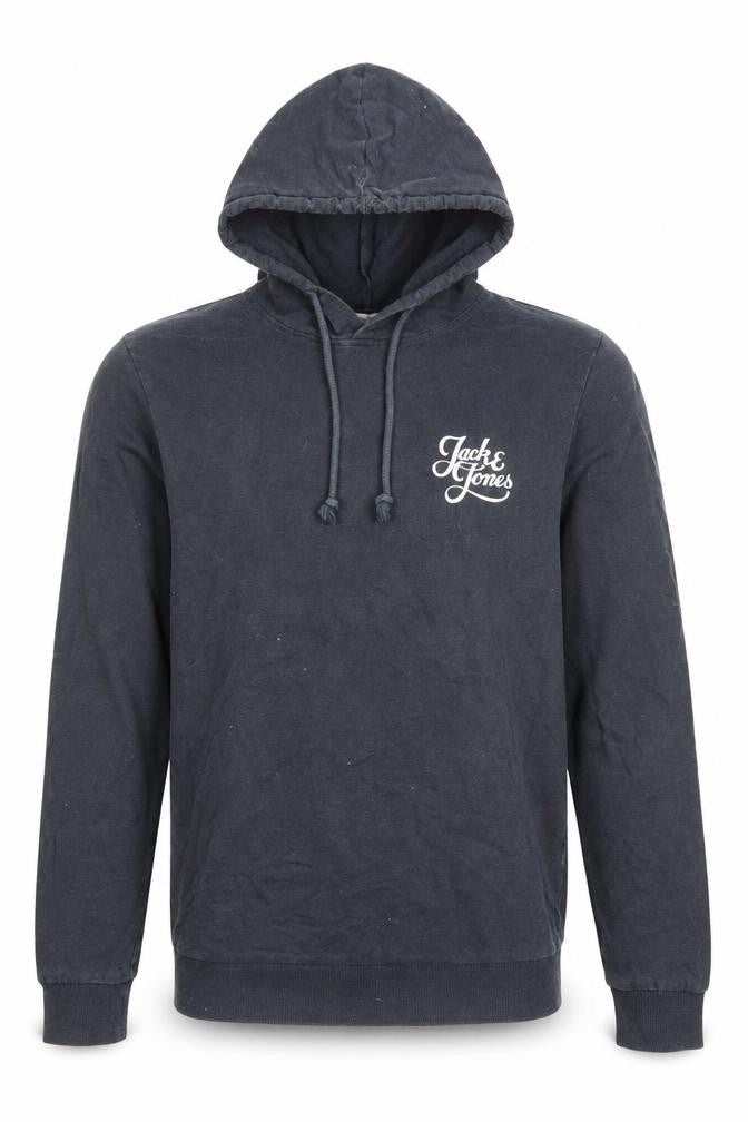 Mens UK M Regular JACK & JONES Black Pullover Hoodie