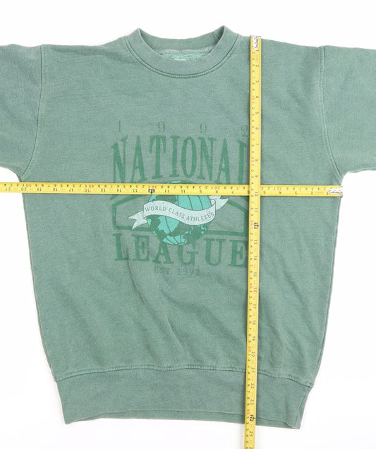 Daisy Street Womens Green XS Sweatshirt Pullover Cotton National League