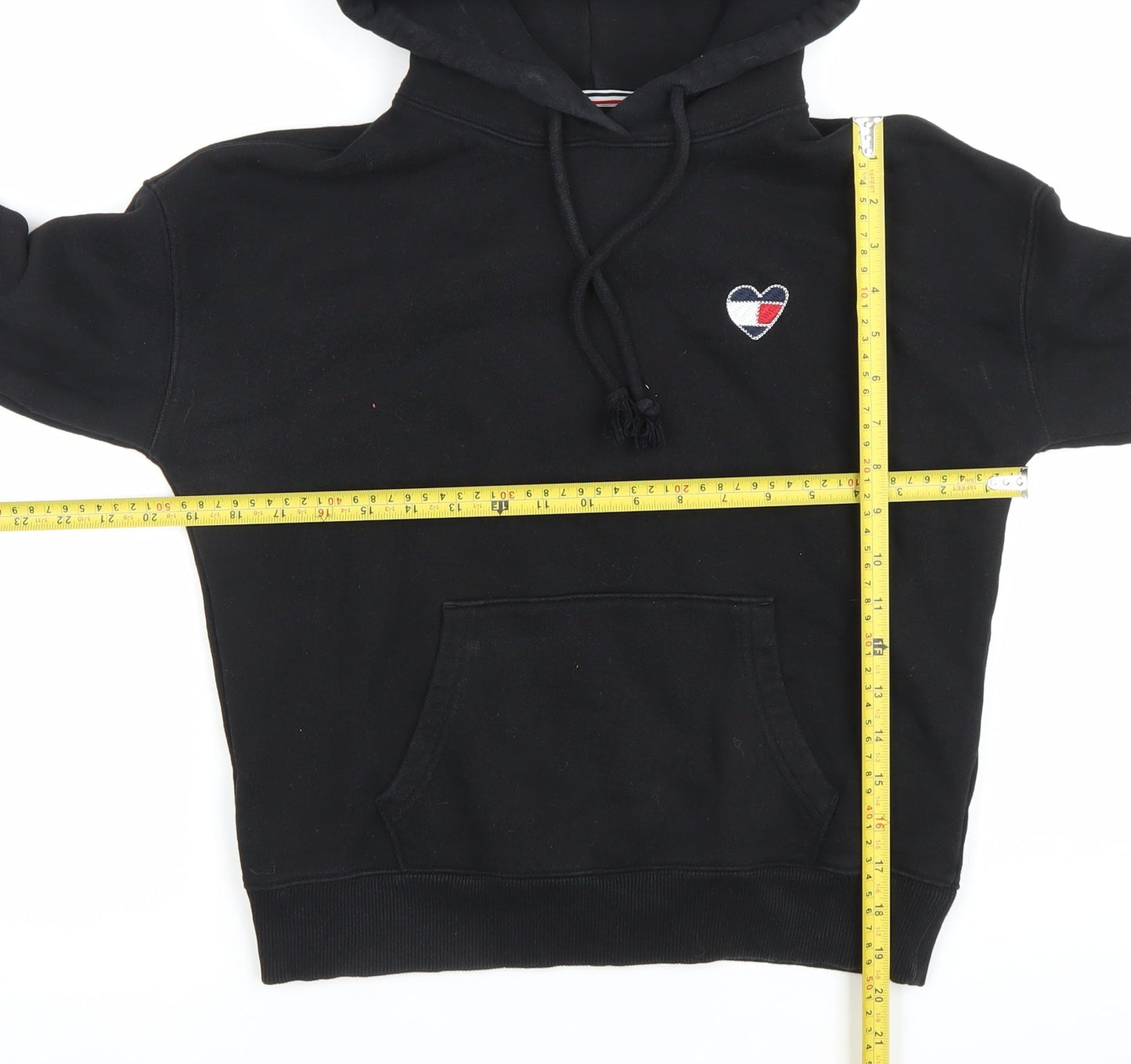 Tommy Jeans Womens Black XS Pullover Hoodie Sweatshirt